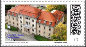 Briefmarke individuell, Muster, 150 Jahre Max Reger, Bild: Max-Reger-Konservatorium