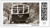 Briefmarke individuell, Muster, 100 Jahre Thüringer Bergbahn, Bahnfahrzeugbild