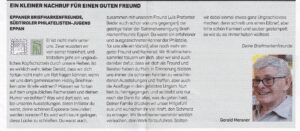 Ein kleiner Nachruf für einen guten Freund. Gerold Meraner Sammlerfreund aus Südtirol.