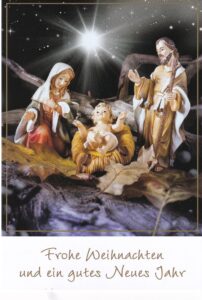 Hubert Bergmeister aus Südtirol sendet Weihnachts- und Neujahrsgrüße.