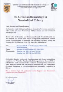 35. Granzlamdtauschtage in Neustadt bei Coburg am 2. und 3. März 2024