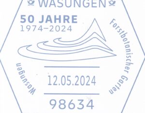 Sonderstempel "50 Jahre Forstbotanischer Garten in Wasungen"