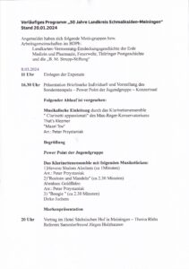 Programm zu "30 Jahre Landkreis Schmalkalden-Meiningen"