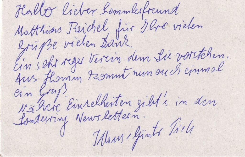 Grüße von Günter Tiede aus Hamm.