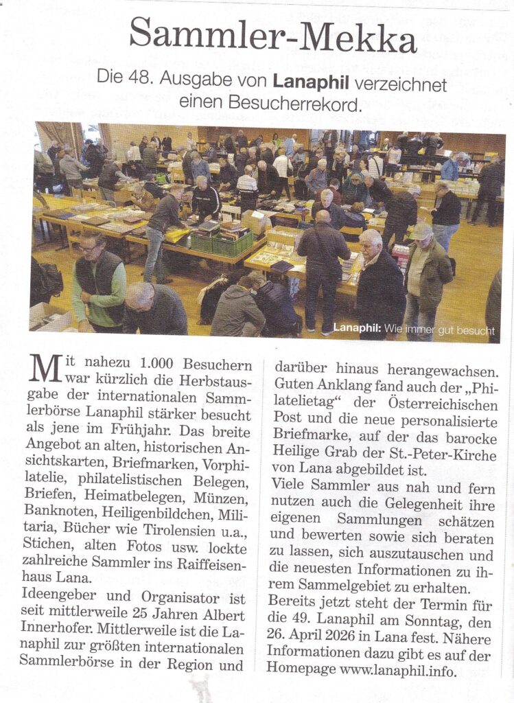Grüße von der Lanaphil 2025.