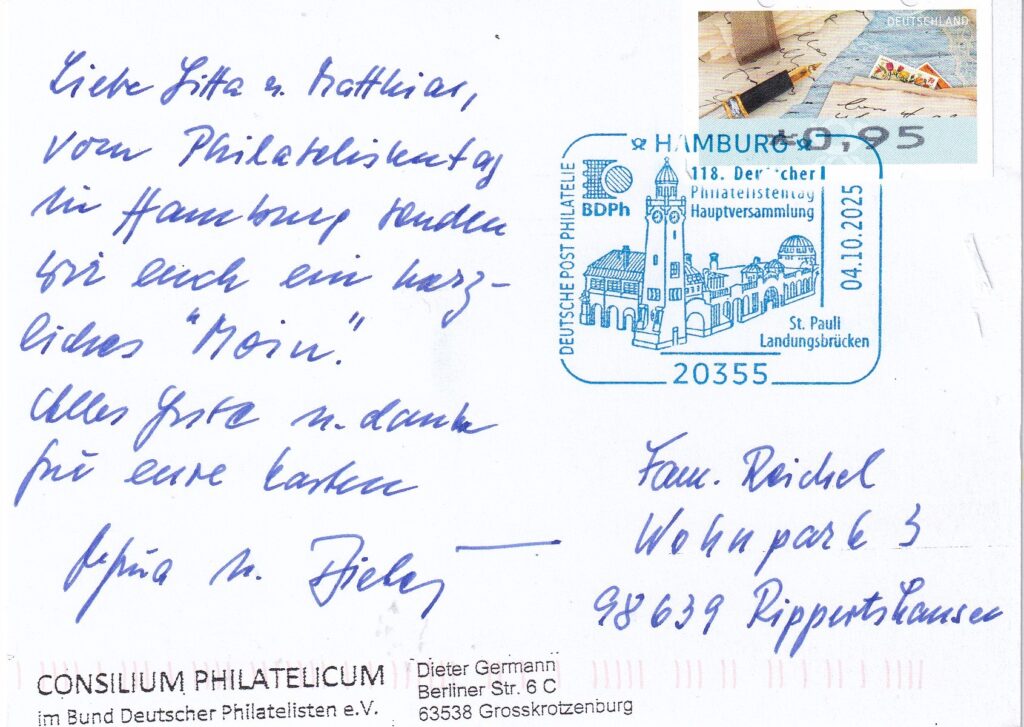 Grüße von Regina und Dieter Germann.