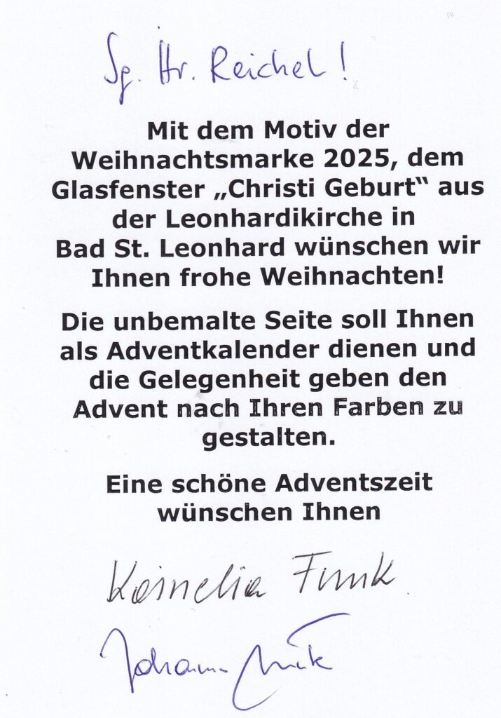 Weihnachtspost aus Bad St. Leonhard