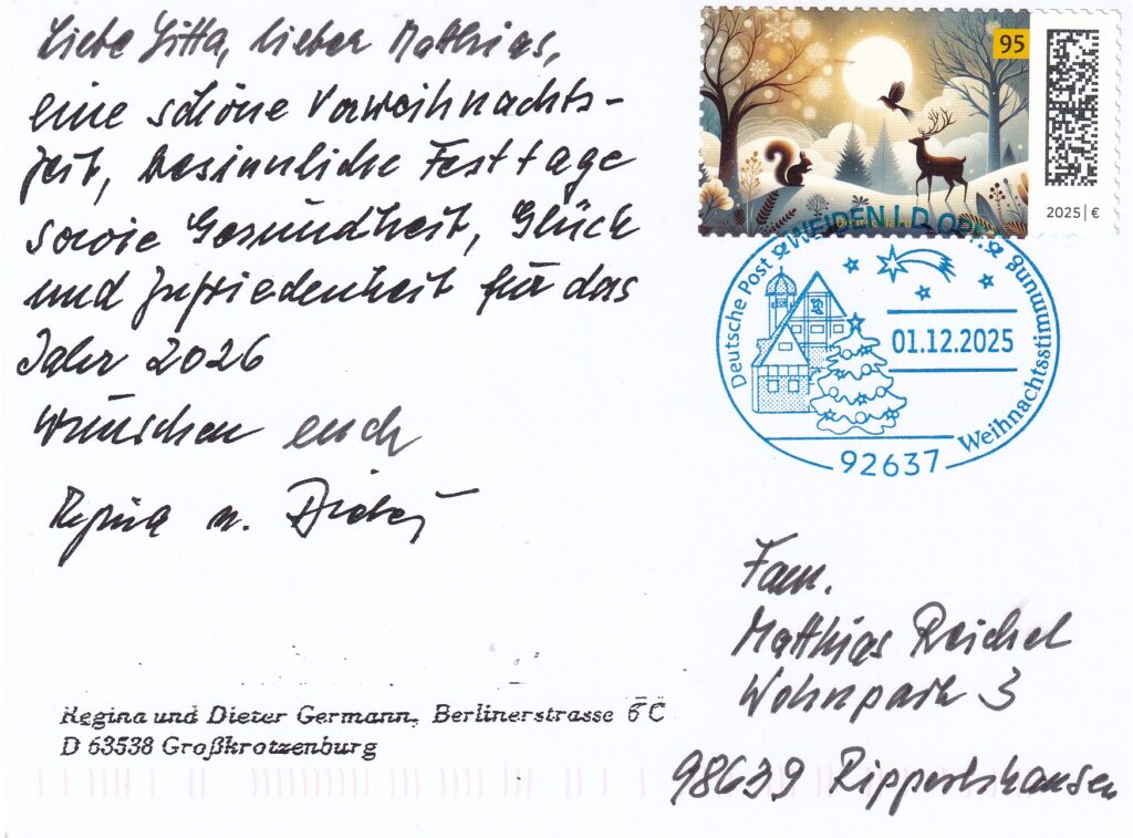 Grüße von Regina und Dieter Germann