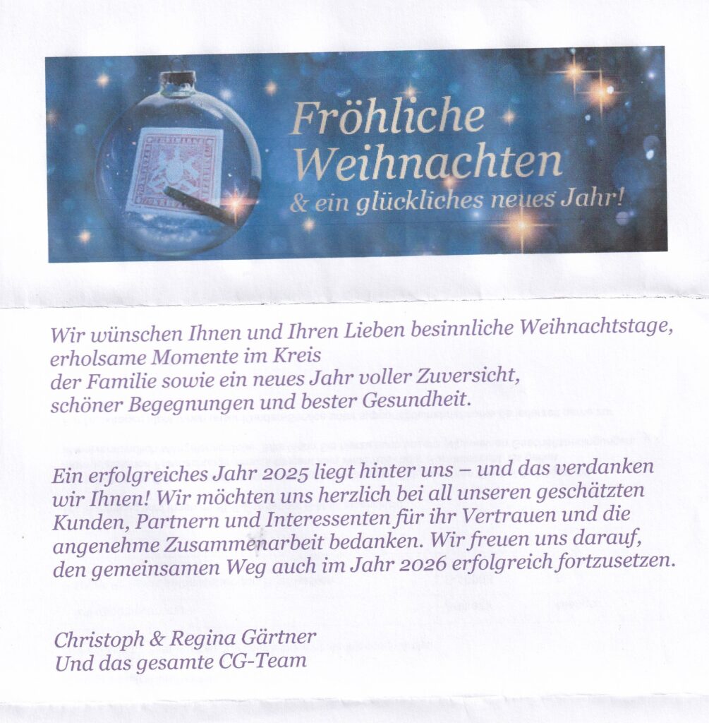 Grüße vom Auzktionshaus Gärtner!