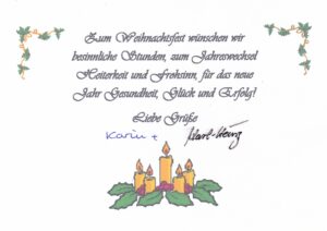 Grüße von Familie Kauper aus Straubing.