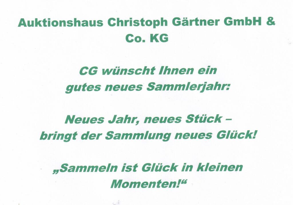 CG wünscht ein gutes neues Sammlerjahr!