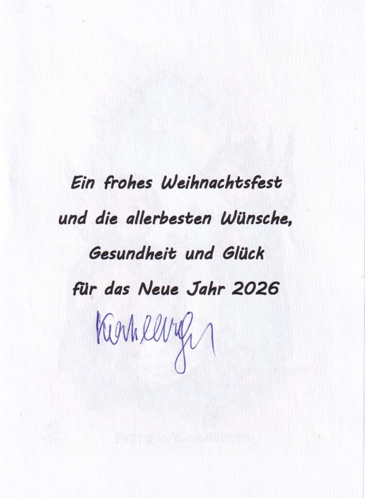 Sammlerfreund Anton Katzlberger wünscht Frohe Weihnechten mit einem sehr schönen Sonderstempel und passende Marken