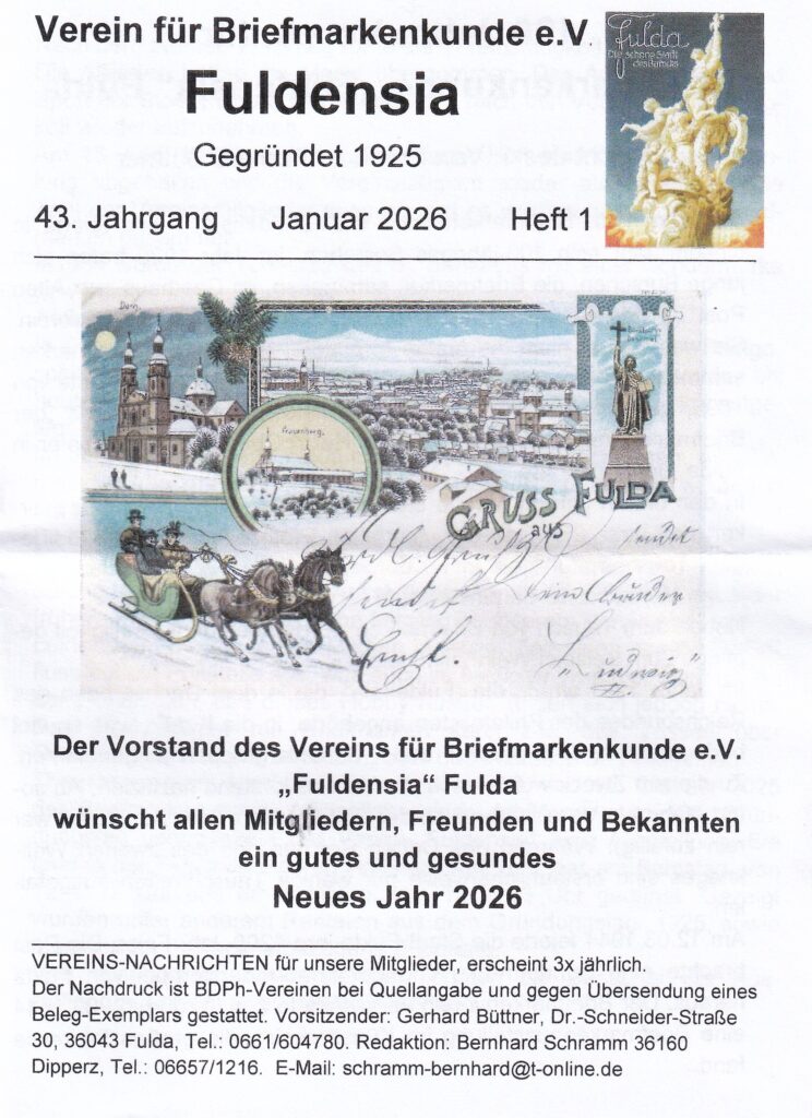 Vereinsnachrichten von Fulda eingetroffen.