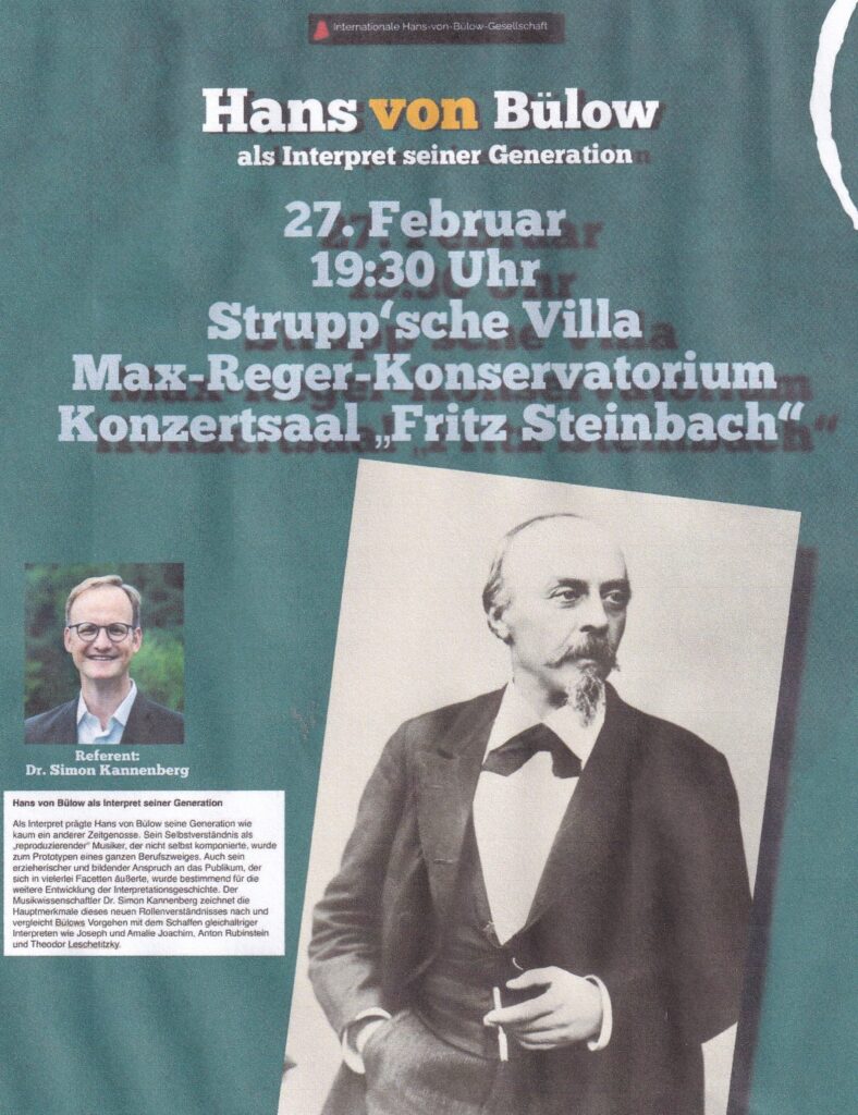 Einladung zum 27.02.2026 in die Strupp`sche Villa ab 19.30 Uhr nach Meiningen
