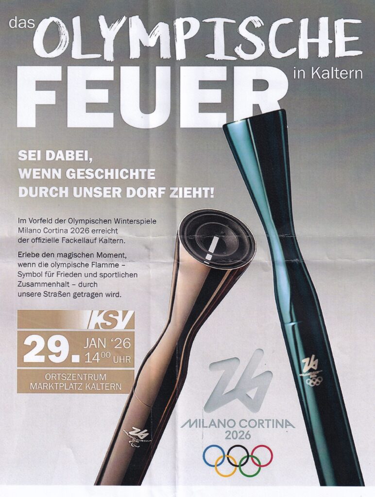 Sehr schönes Plakat von unseren Sammlerfreunden aus Kaltern in Südtirol erhalten