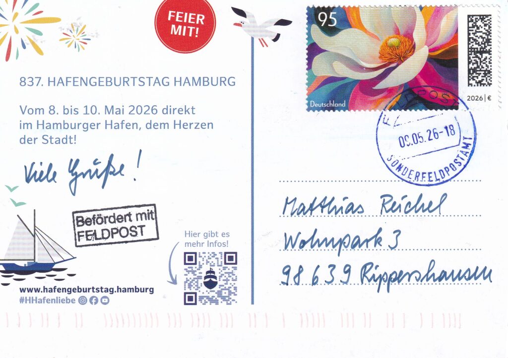 Grüße vom 837. Hafengeburtstag Hamburg