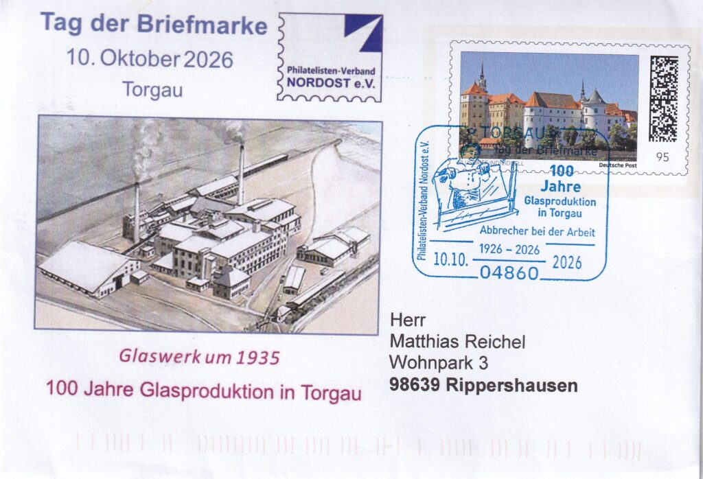 Grüße vom Tag der Briefmarke aus Torgau